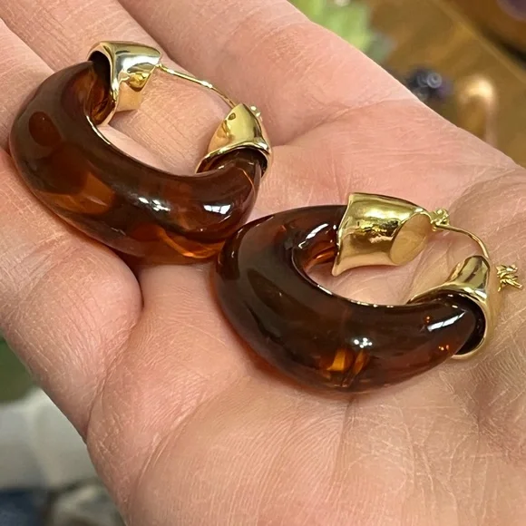 Tortoise Shell Hoops - Picture 9 of 9